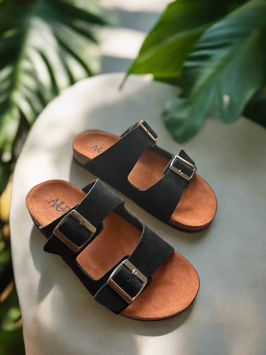 Aria basic black slipper