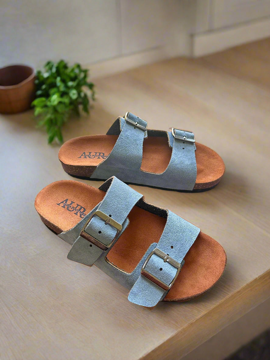 Aria basic baby blue slipper