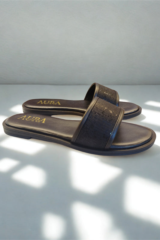 Aura slides black (4010)
