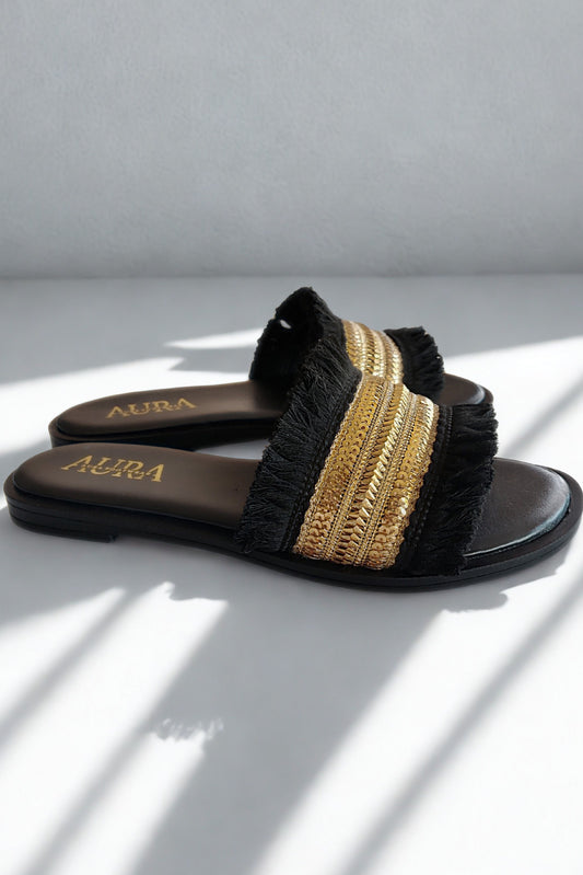 Aura slides black (4006)