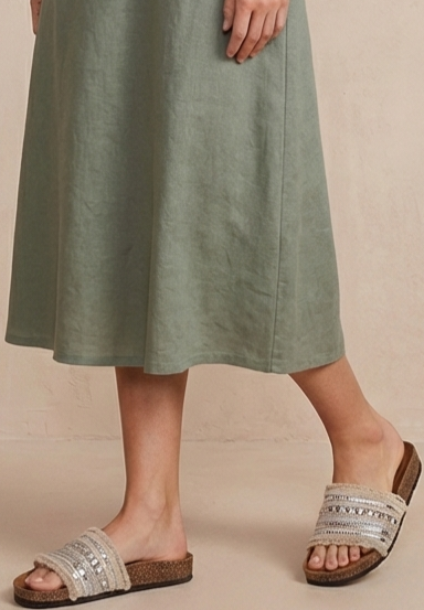Boho slides - beige