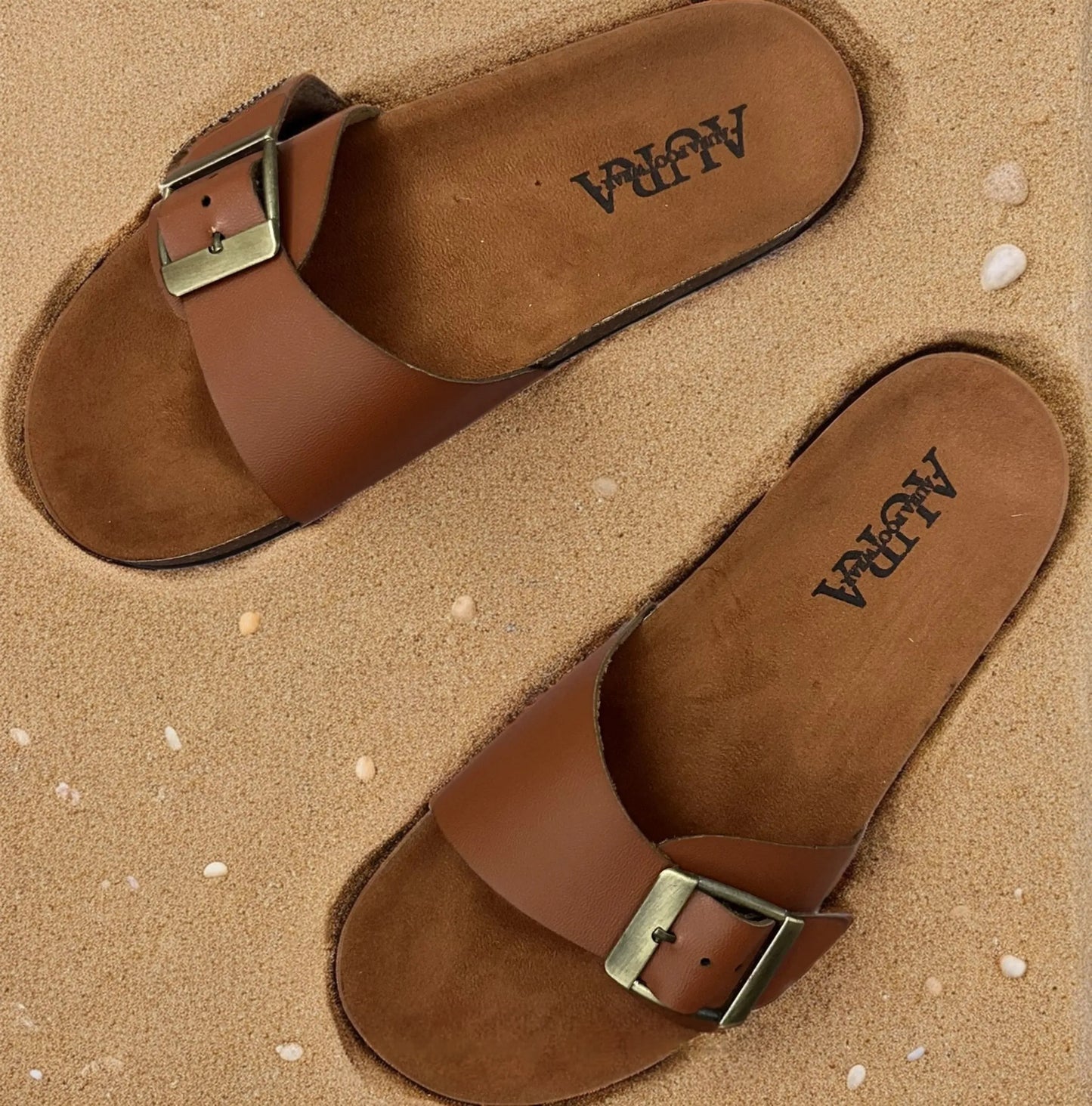 Leya Havana brown slides