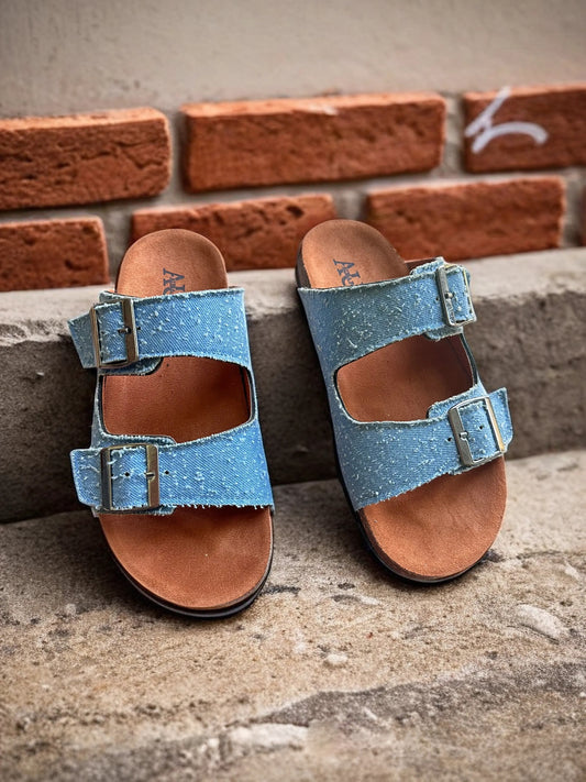 Aria basic Blue Jeans slipper