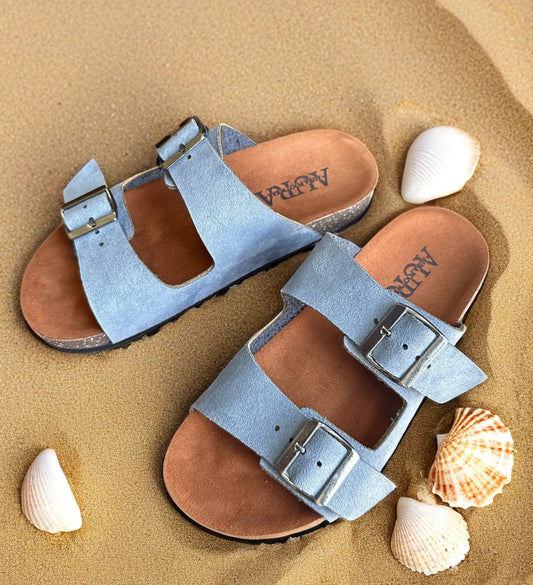 Aria basic baby blue slipper