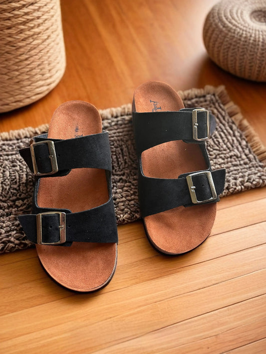 Aria basic black slipper