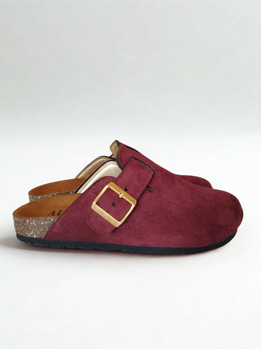 Seren burgundy clogs