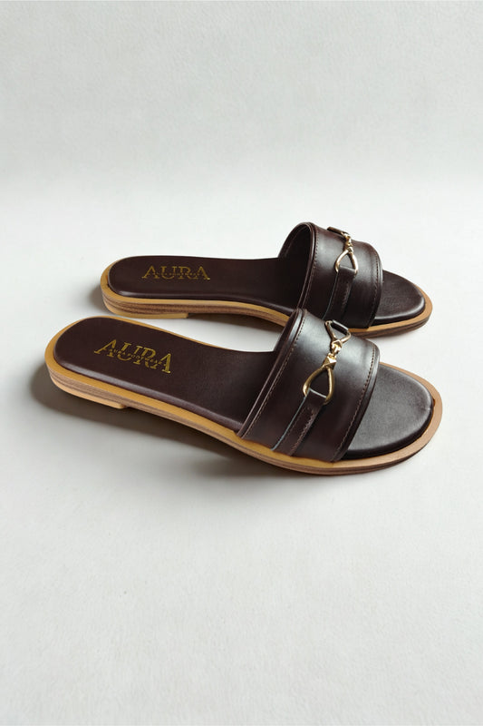 Aura slides brown (4007)