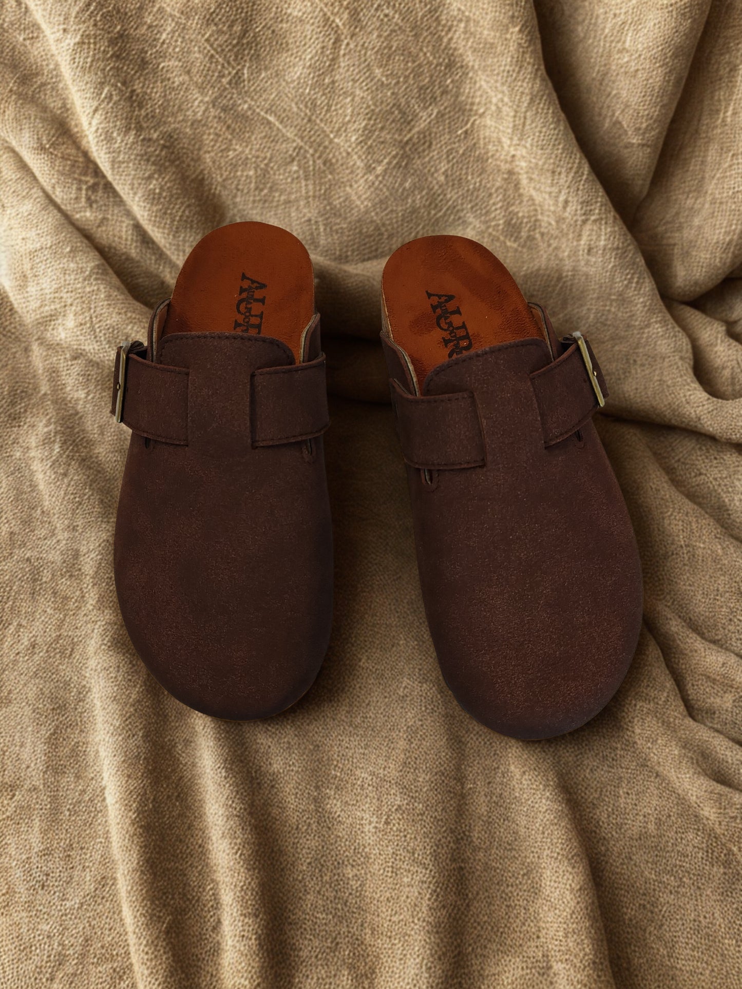 Seren chocolate brown clogs