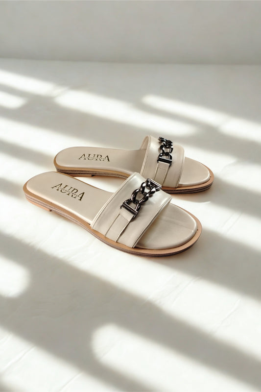 Aura slides beige (4007)