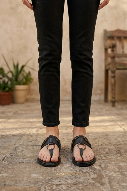 Black sandal (4004)