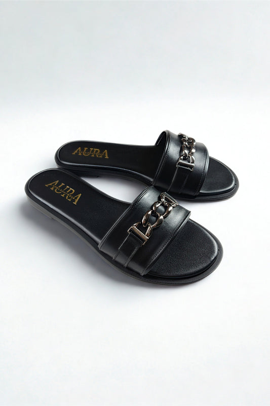 Aura slides black (4007)