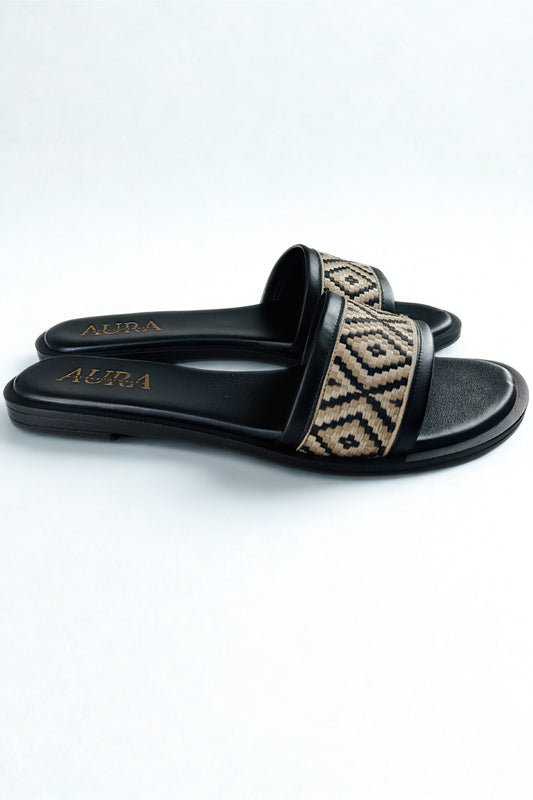 Aura slides black (4006)