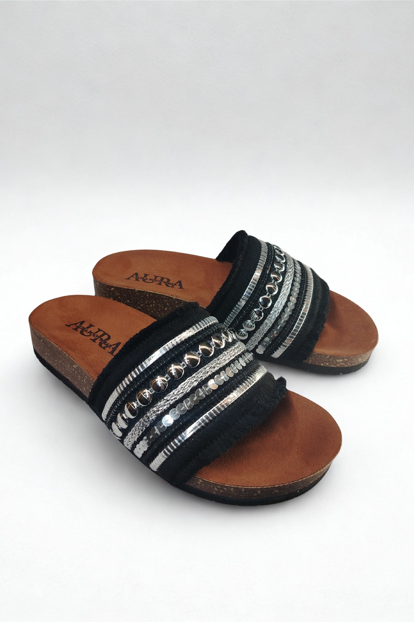 Boho slides - Black