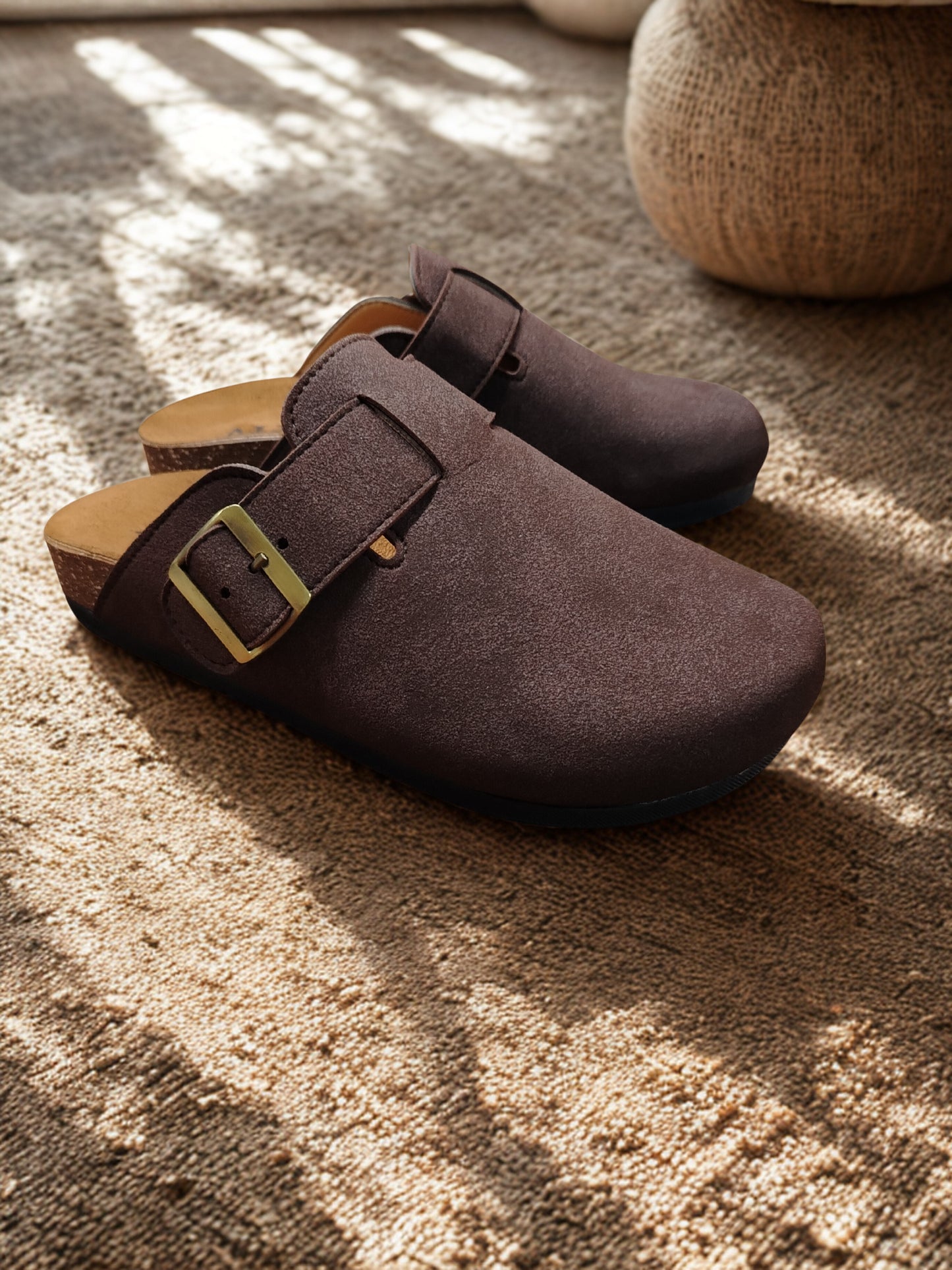 Seren chocolate brown clogs