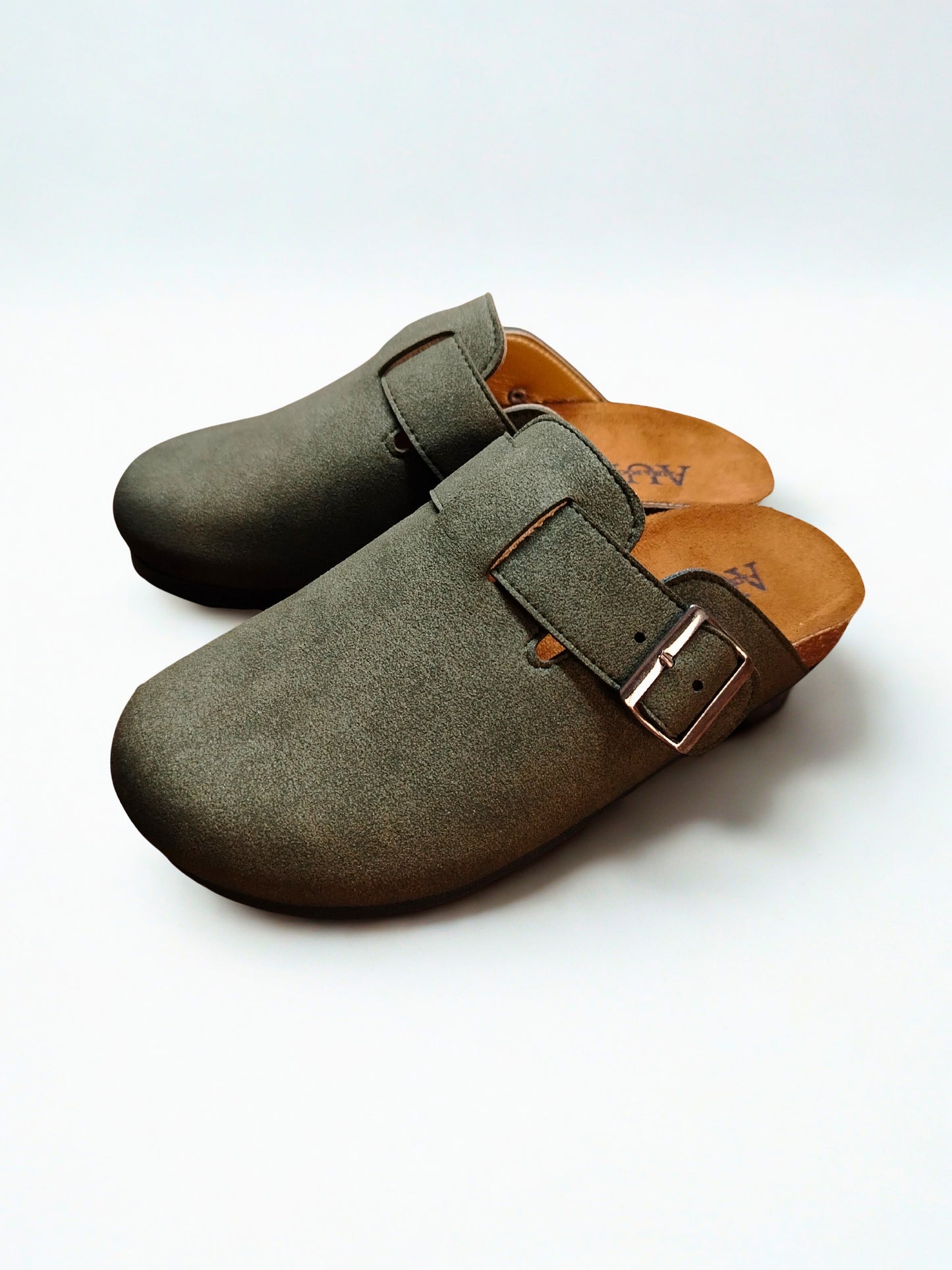 Seren Olive green clogs