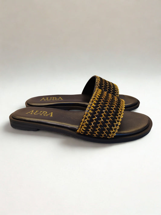 Aura slides gold waves(4006)