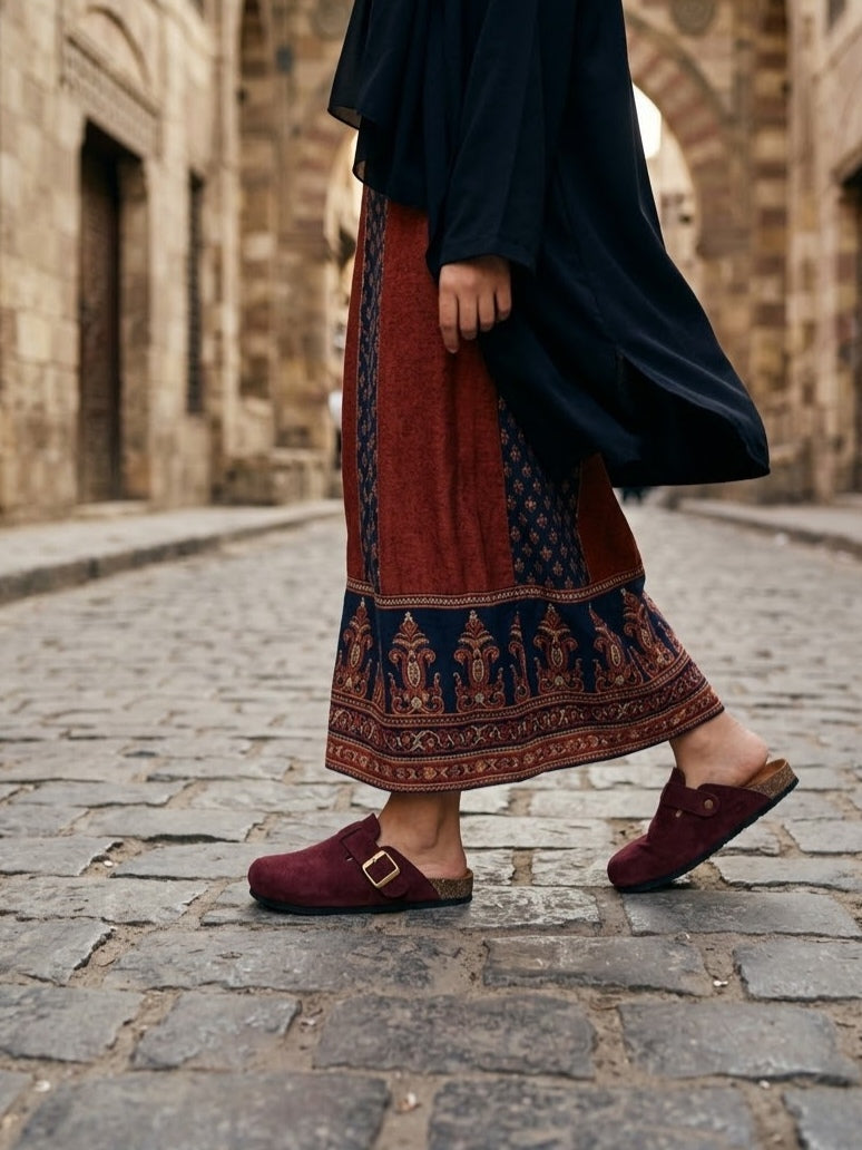 Seren burgundy clogs
