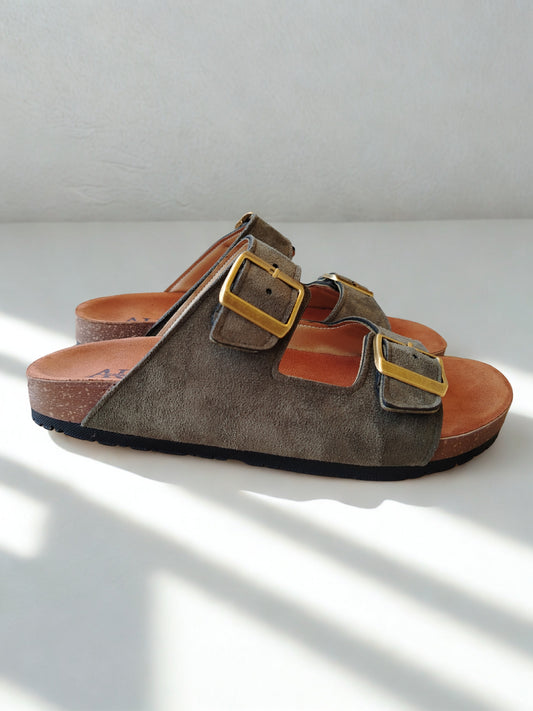 Aria Olive green slipper