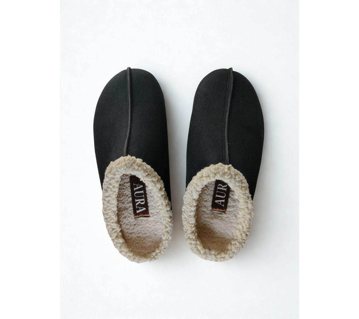 Terra fur black clogs