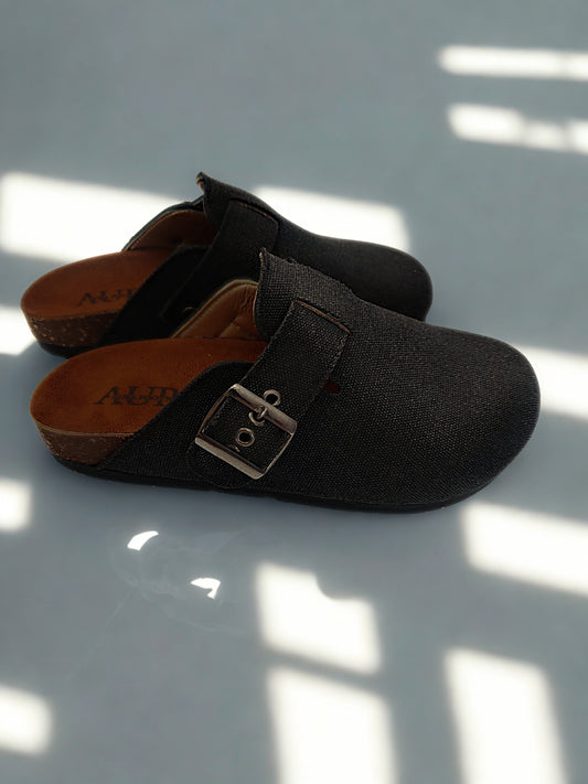 Seren Gray jeans clogs