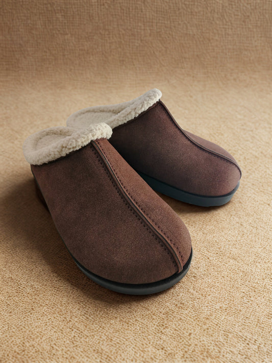 Terra fur brown clogs