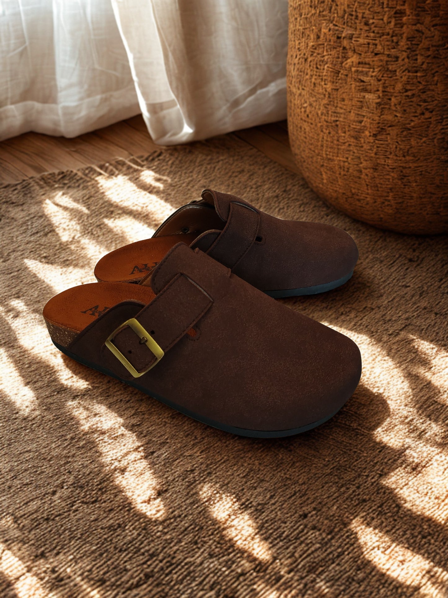 Seren chocolate brown clogs