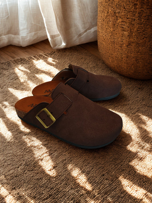 Seren chocolate brown clogs